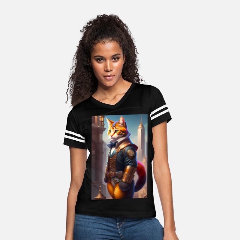 A cat in a steampunk outfit, Playful cat