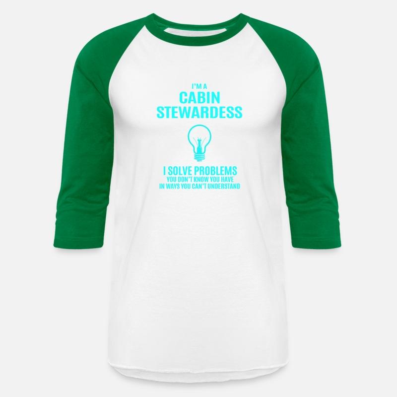 Cabin Stewardess T Shirt - I Solve Problems Gift I