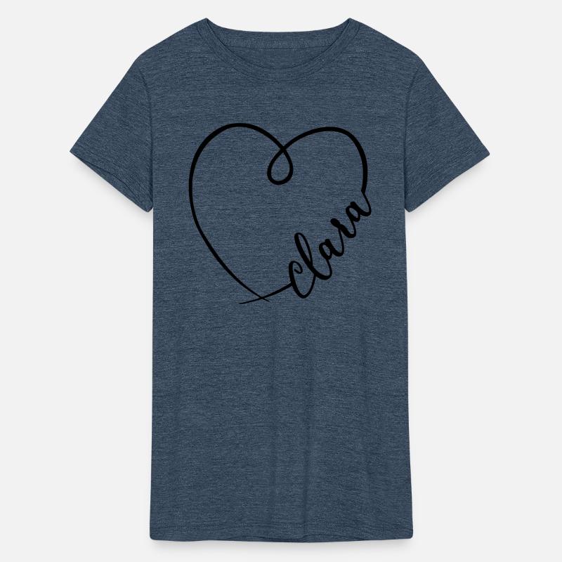 Clara Name Heart Calligraphy