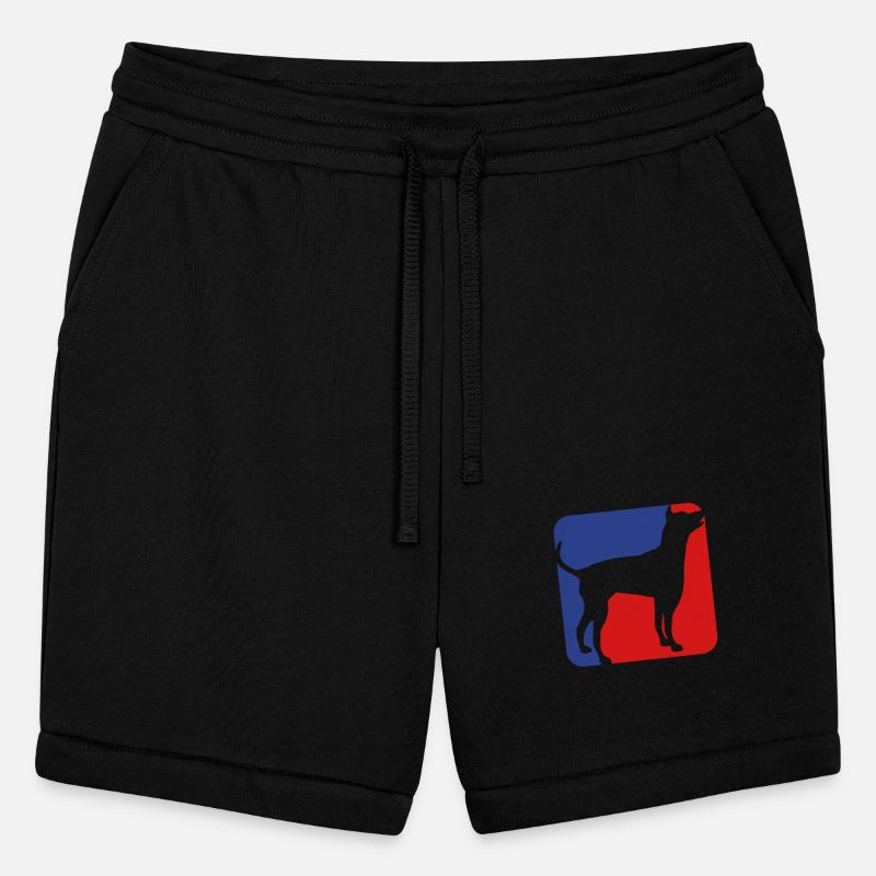 Dog Silhouette Symbol Red Blue Sport Logo Square