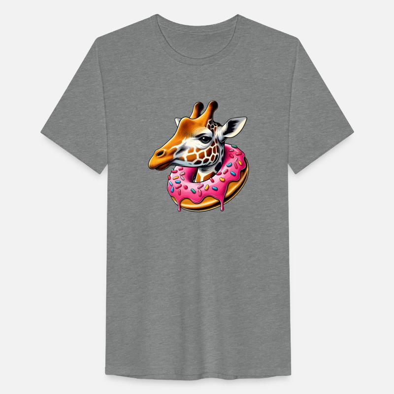 funny feast for the eyes - giraffe with donut