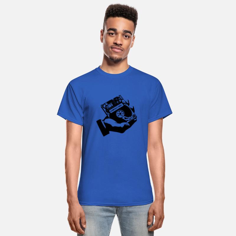 Funny retro vintage 80s compact disc shirt for men