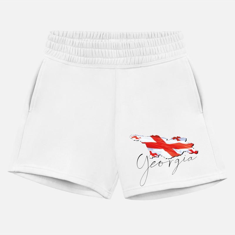 Georgia Flag in Georgia Map EN