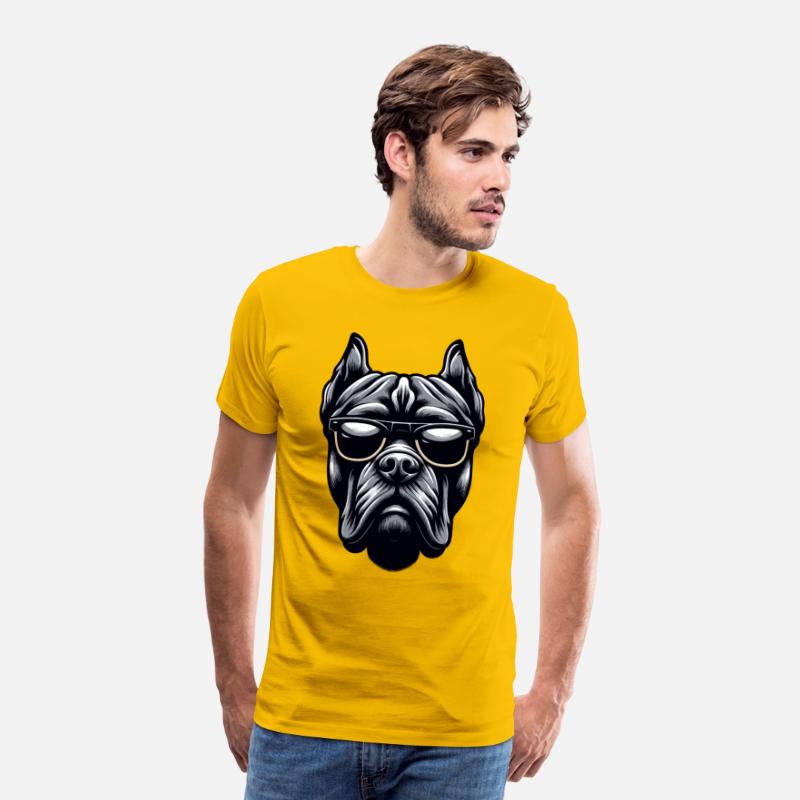 Hipster Cane Corso - Monochrome Dog with Glasses