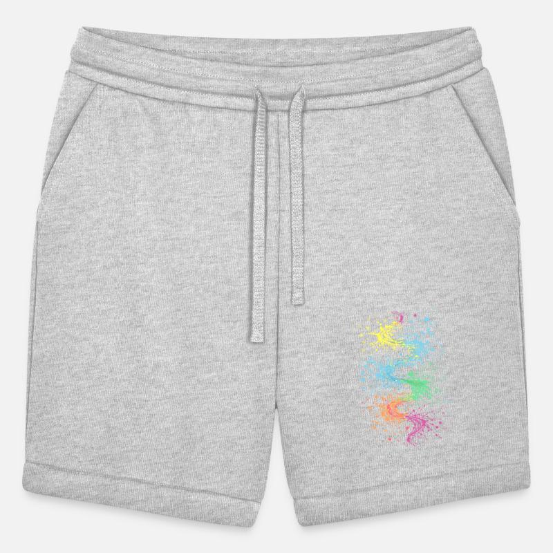 Rainbow Color Splatter Design Hearts Stars