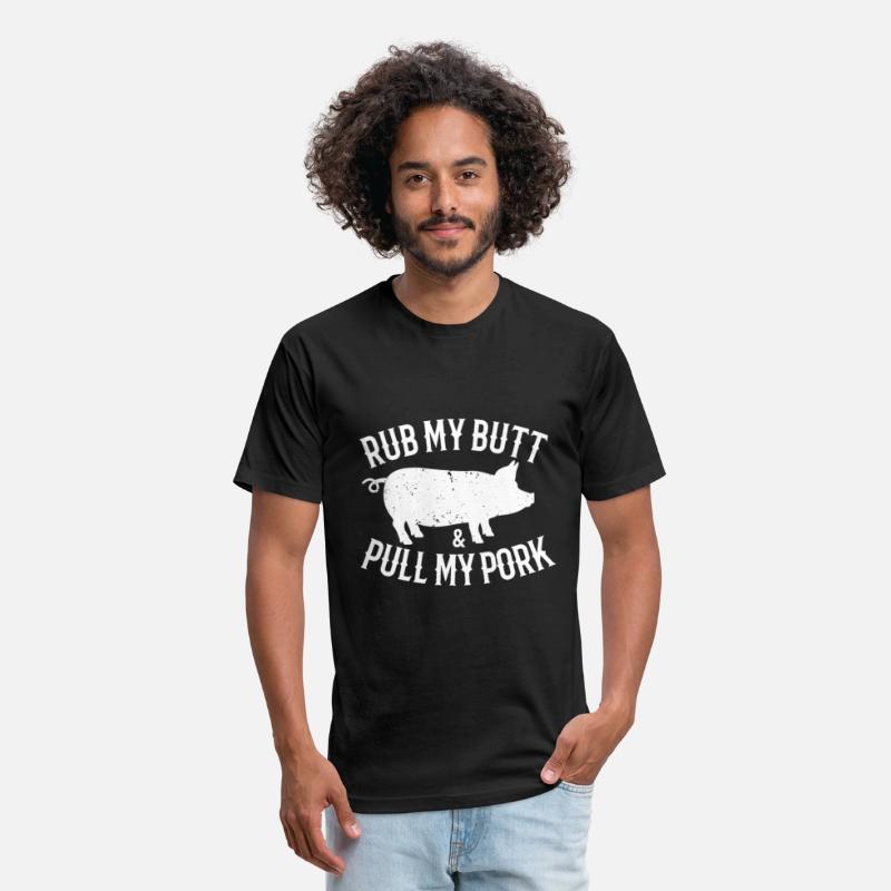 Rub My Butt And Pull My Pork Funny Pig BBQ Lover