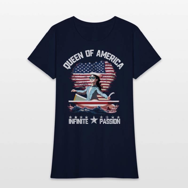 united states flag shirt cute girl power