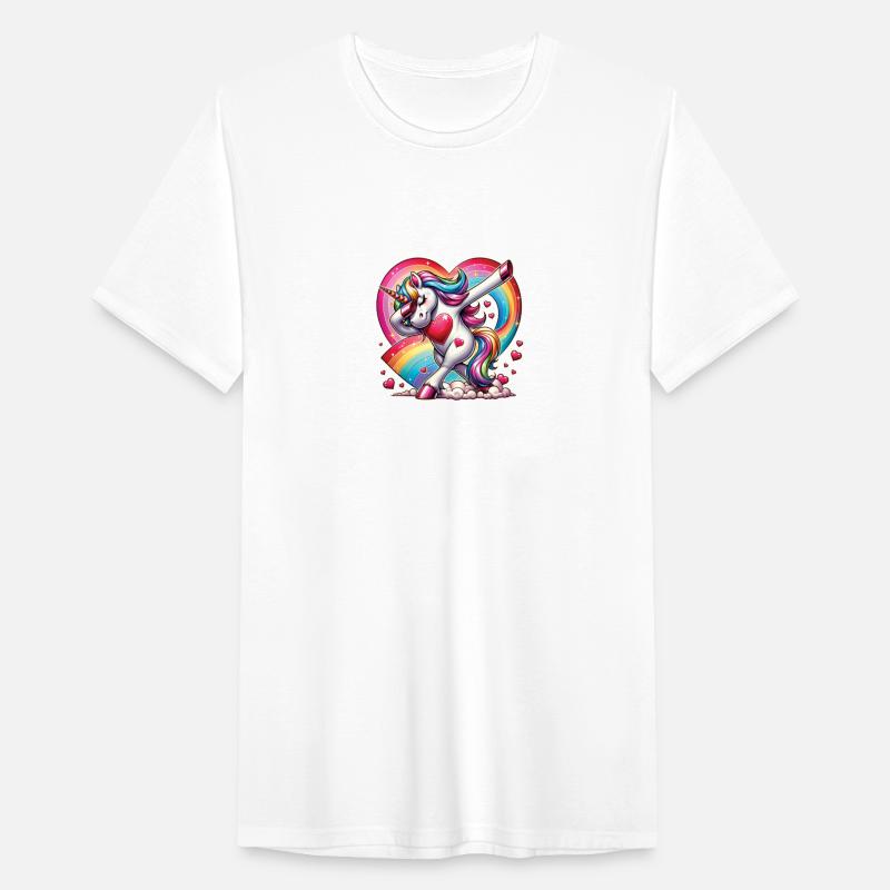 Valentine's Dabbing Unicorn - Magical Rainbow Love
