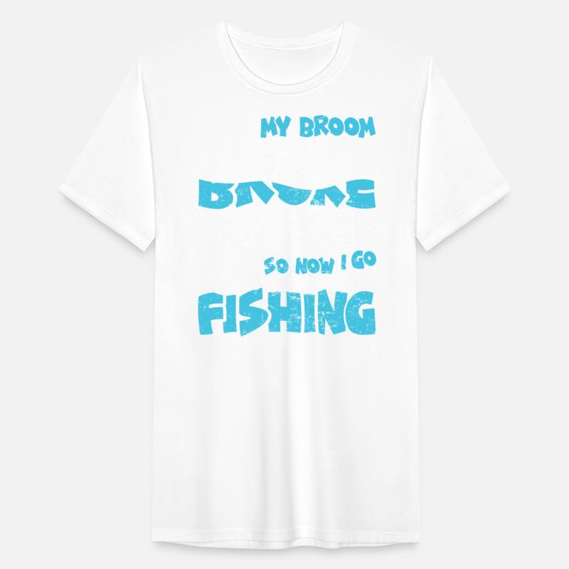 Witches Shirt My Broom Broke Now I Go Fishing