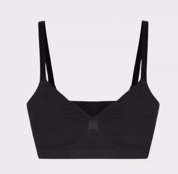 Large size thin without steel ring gathering bra