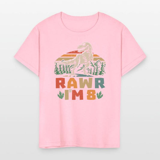 8th Birthday Dinosaur T Rex Rawr I'm 8 For Boys
