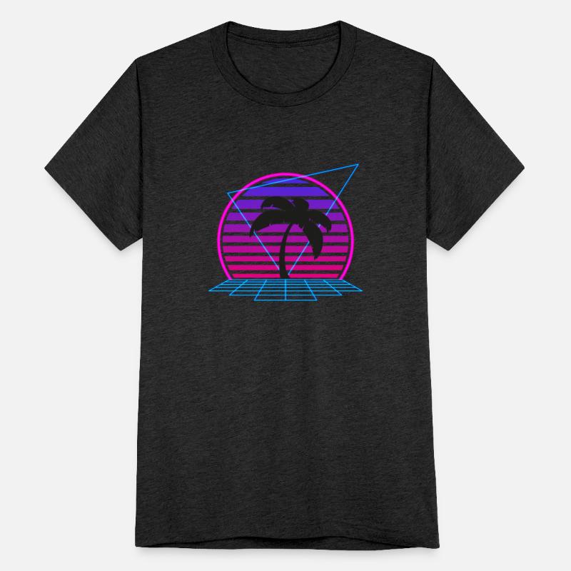 90s Sunset in Outrun Synthwave style