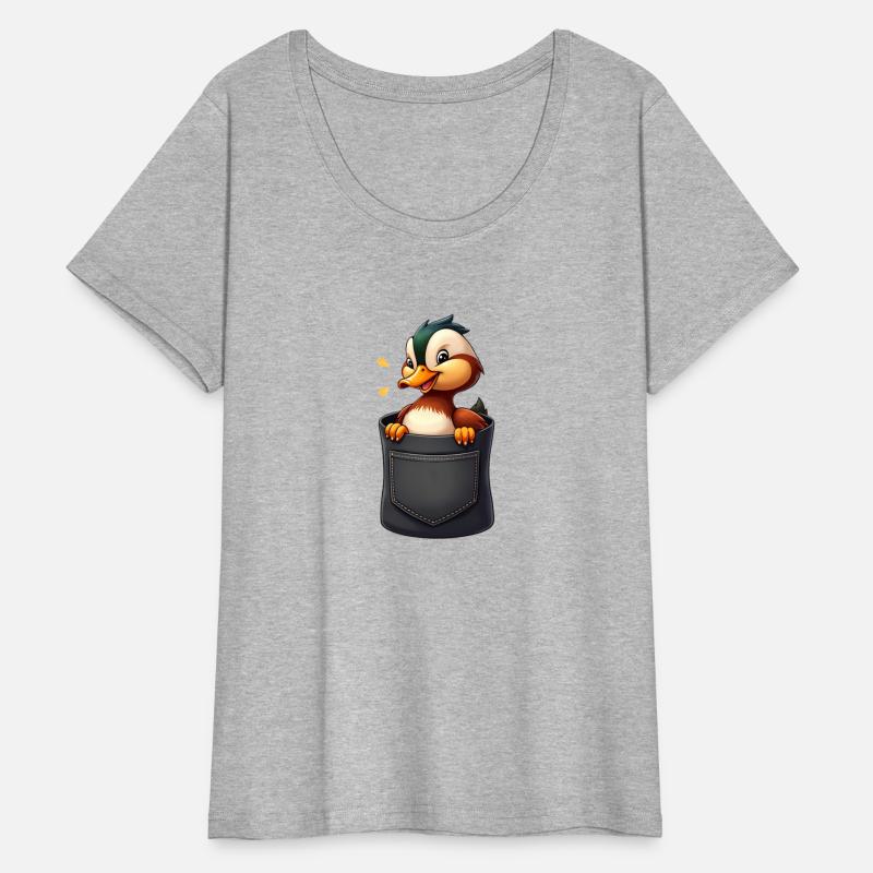 a baby Duck Peeking Out of a Pocket