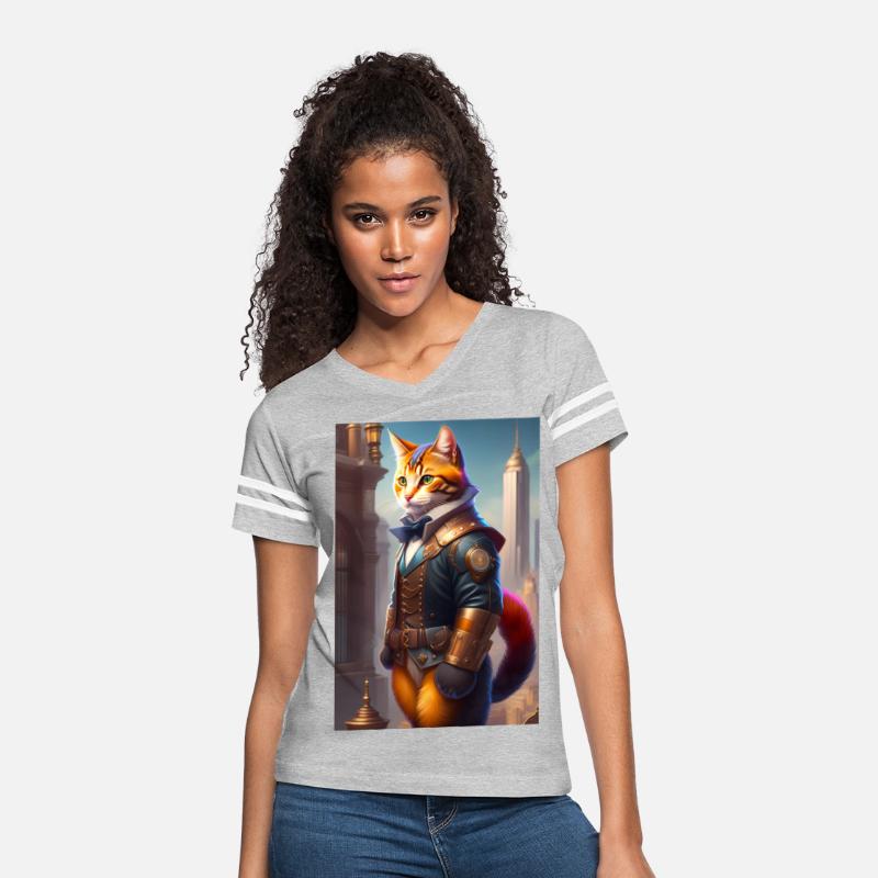 A cat in a steampunk outfit, Playful cat