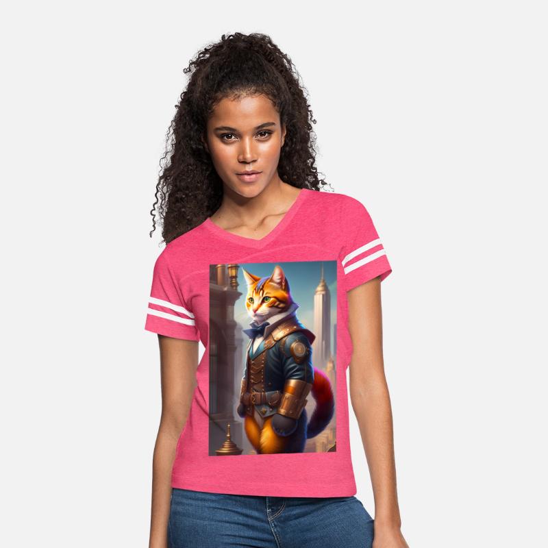 A cat in a steampunk outfit, Playful cat