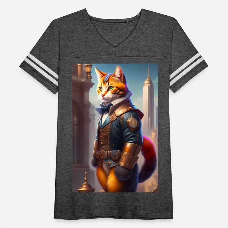 A cat in a steampunk outfit, Playful cat