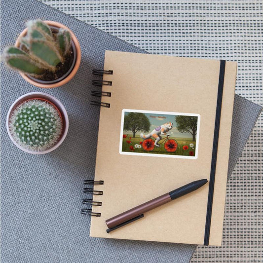 A striking anthropomorphic white wolf