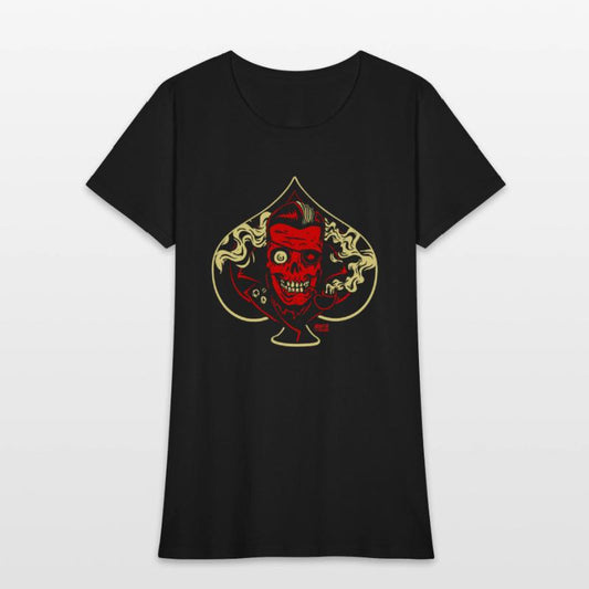 Ace of Spades Rockabilly Skull
