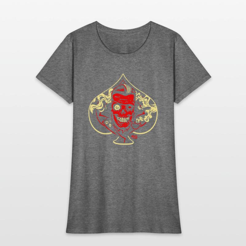 Ace of Spades Rockabilly Skull
