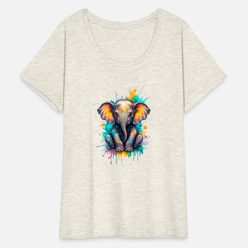 Adorable Splash: Colorful Baby Elephant