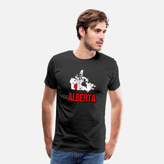 Alberta Vintage Canada Map