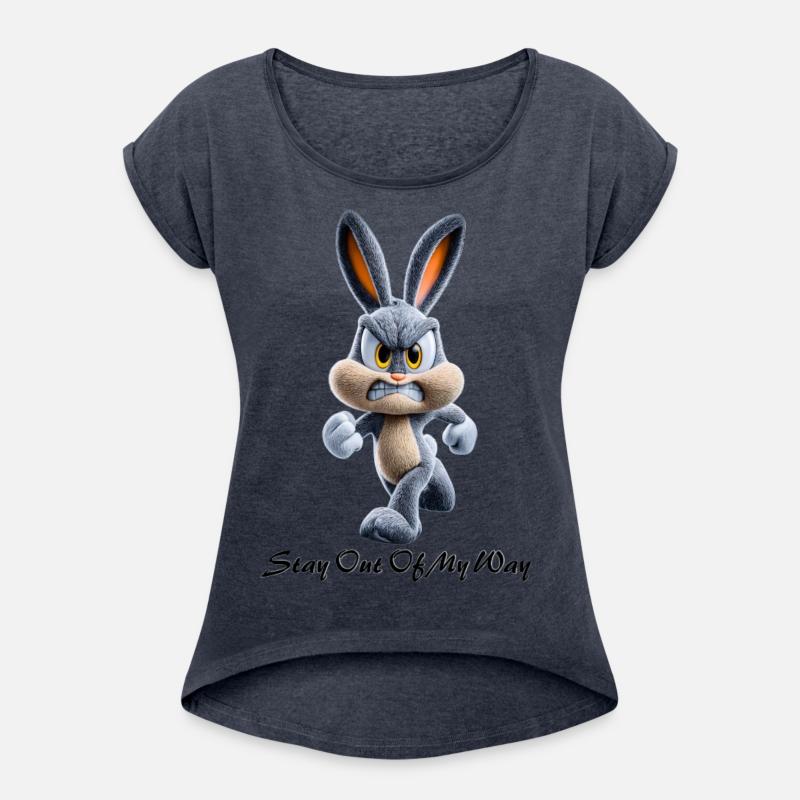 Angry Cartoon Bunny with Message