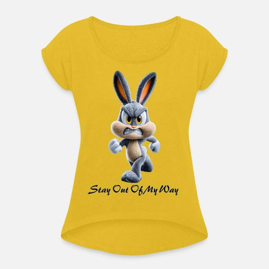 Angry Cartoon Bunny with Message