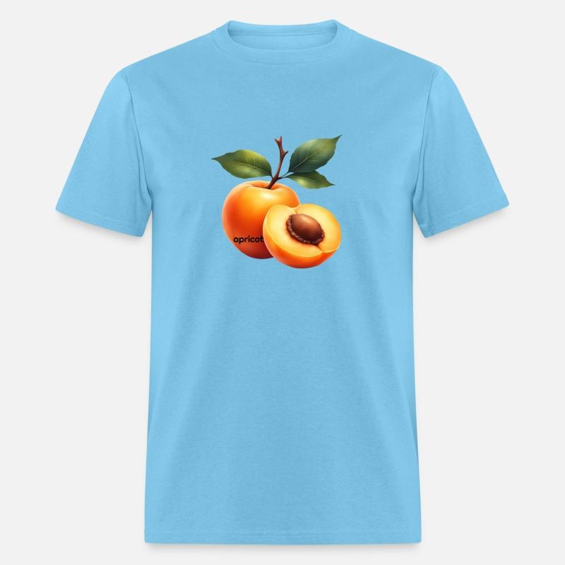 Apricot branch with green leaves