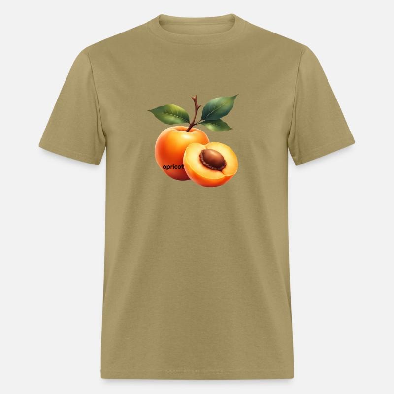 Apricot branch with green leaves