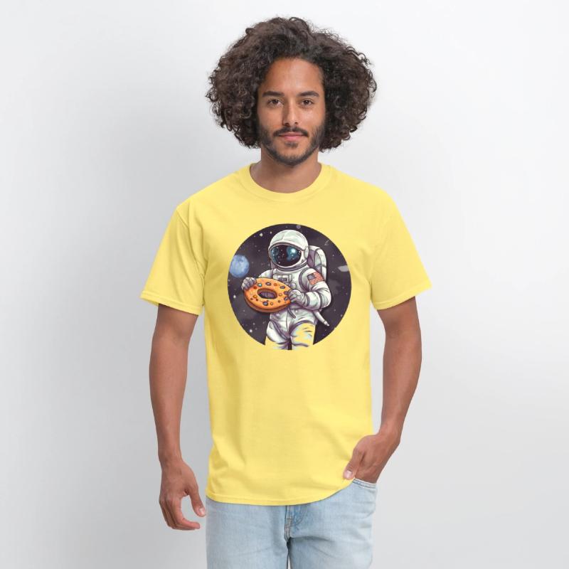 Astronaut Holding Donut Funny Space Lover