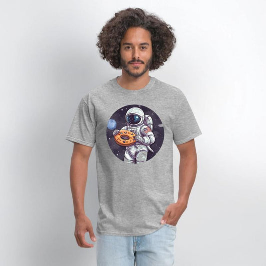 Astronaut Holding Donut Funny Space Lover