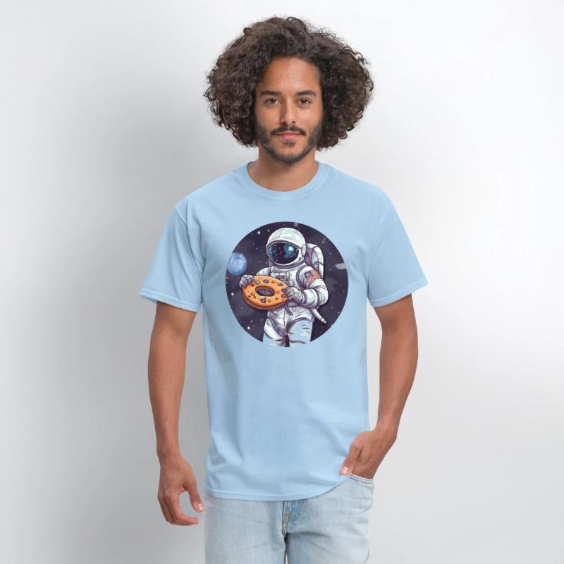 Astronaut Holding Donut Funny Space Lover