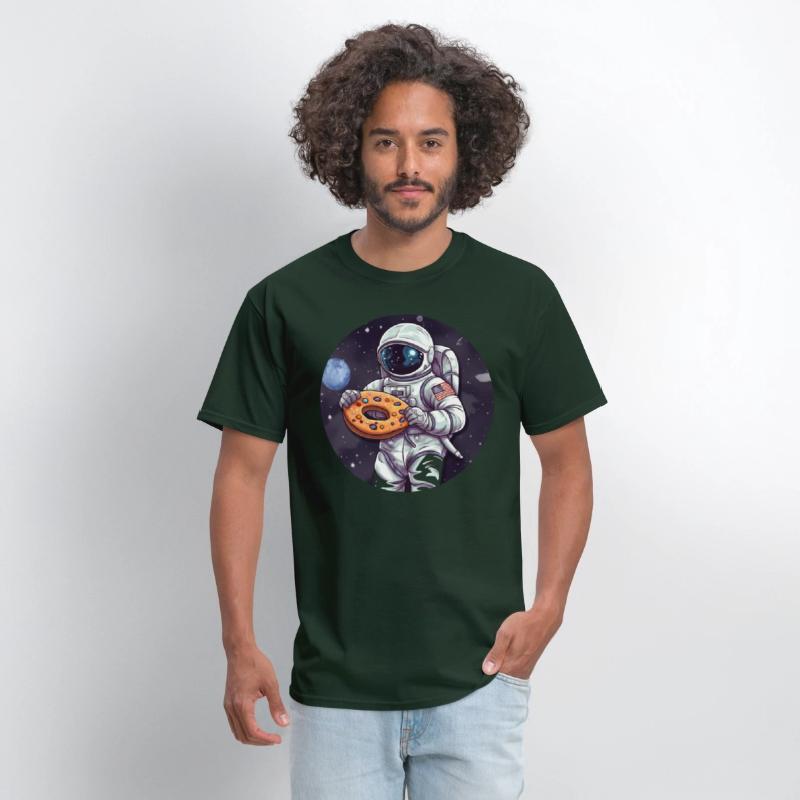 Astronaut Holding Donut Funny Space Lover