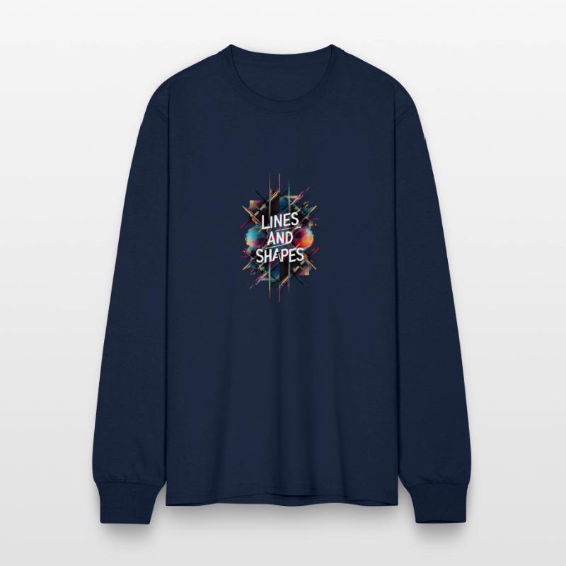 Attractive geometric drawing with different lines