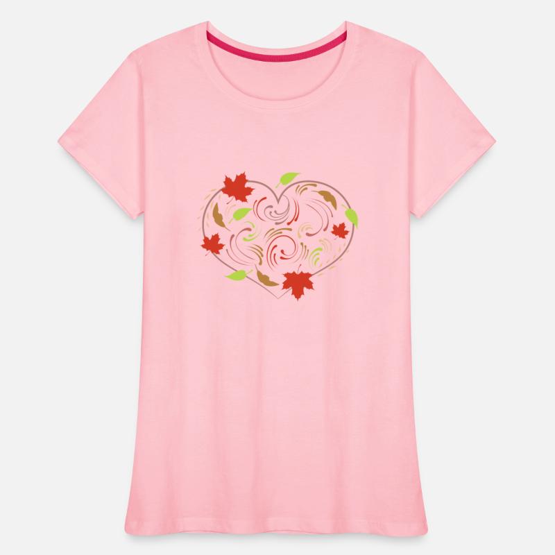 Autumn Leaves And Ornaments For A Heart On