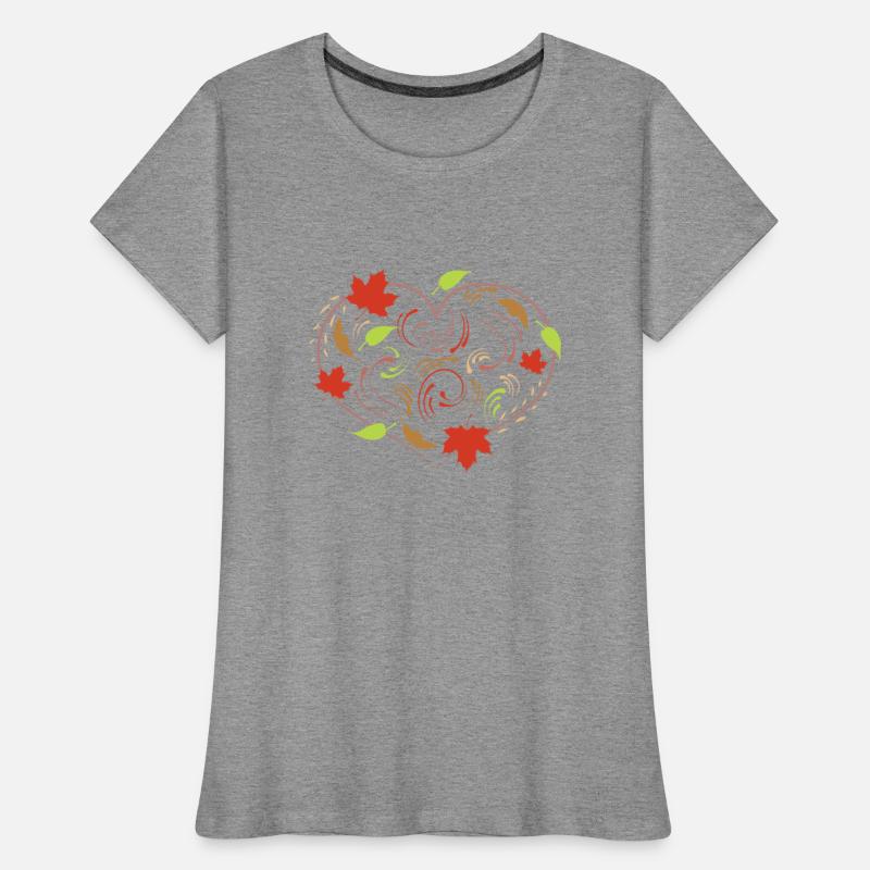 Autumn Leaves And Ornaments For A Heart On