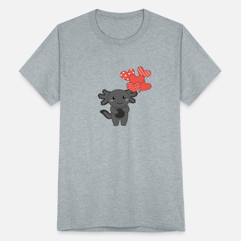 Axolotl Cute Animals With Hearts Balloons To