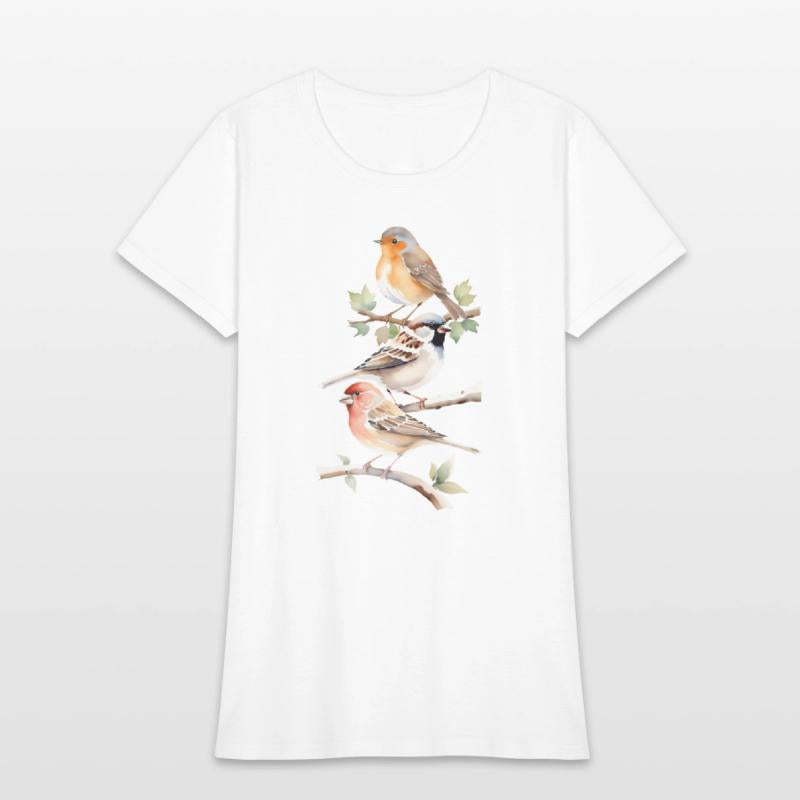 Backyard Visitor Trio: Watercolor Birds