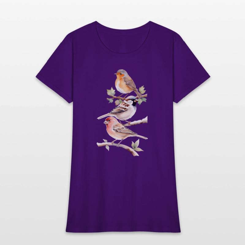 Backyard Visitor Trio: Watercolor Birds