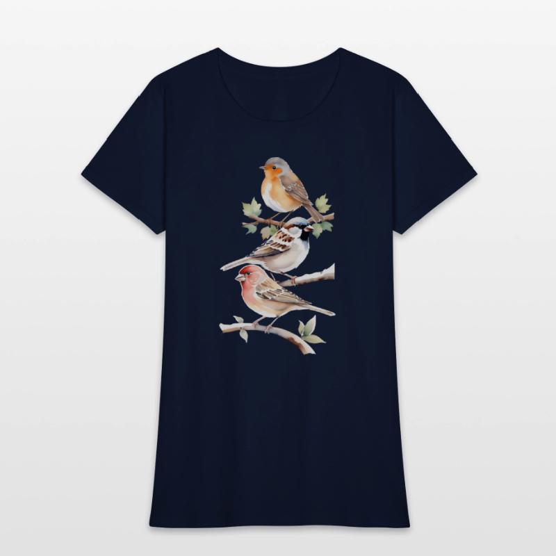 Backyard Visitor Trio: Watercolor Birds