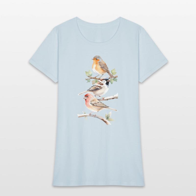 Backyard Visitor Trio: Watercolor Birds