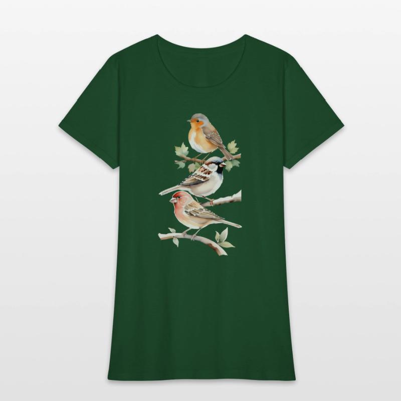 Backyard Visitor Trio: Watercolor Birds