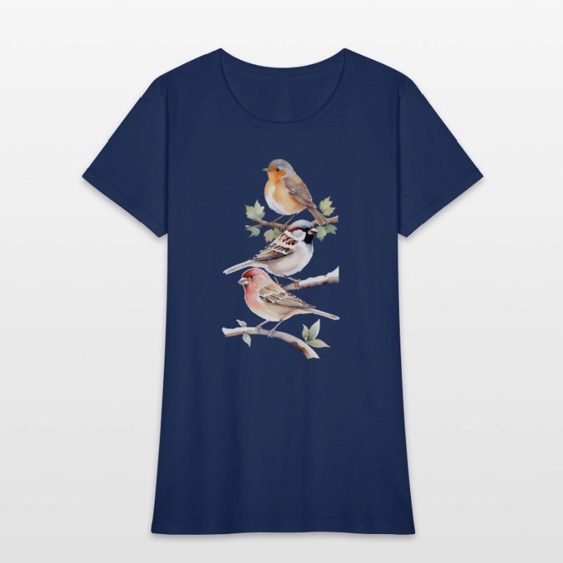 Backyard Visitor Trio: Watercolor Birds