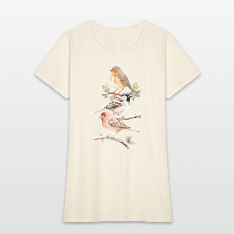 Backyard Visitor Trio: Watercolor Birds