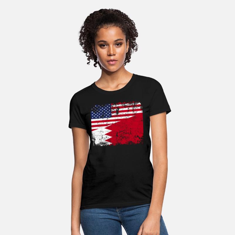 Bahraini Roots Half American Flag Usa Bahrain Flag