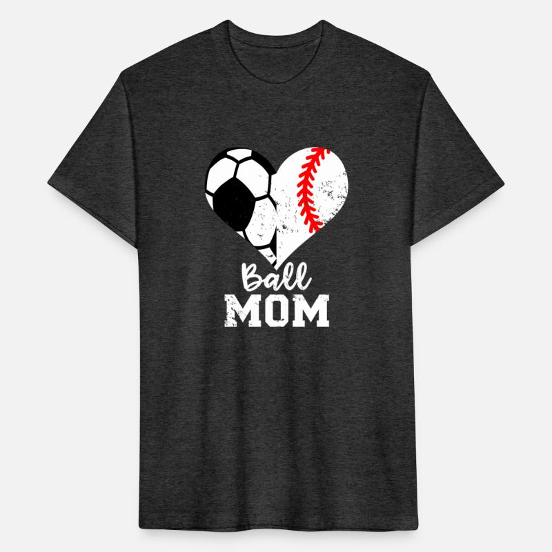 Ball Mom Heart Baseball Soccer Mom