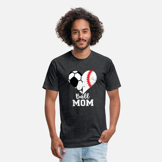 Ball Mom Heart Baseball Soccer Mom