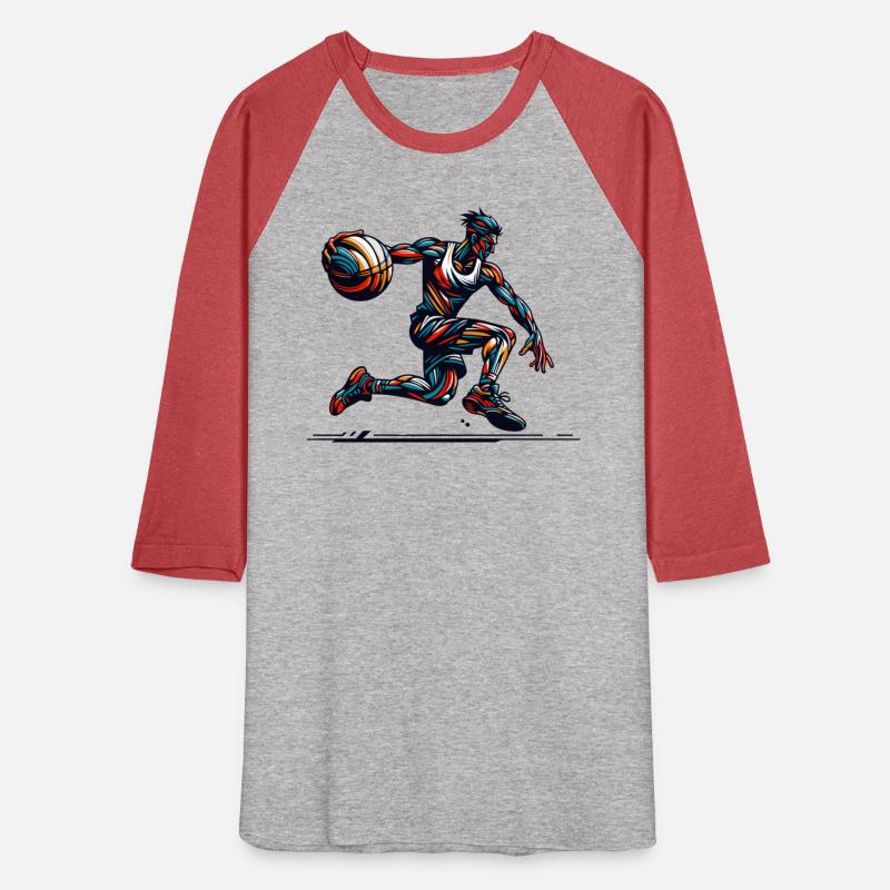 Basketball player in full action for basketball