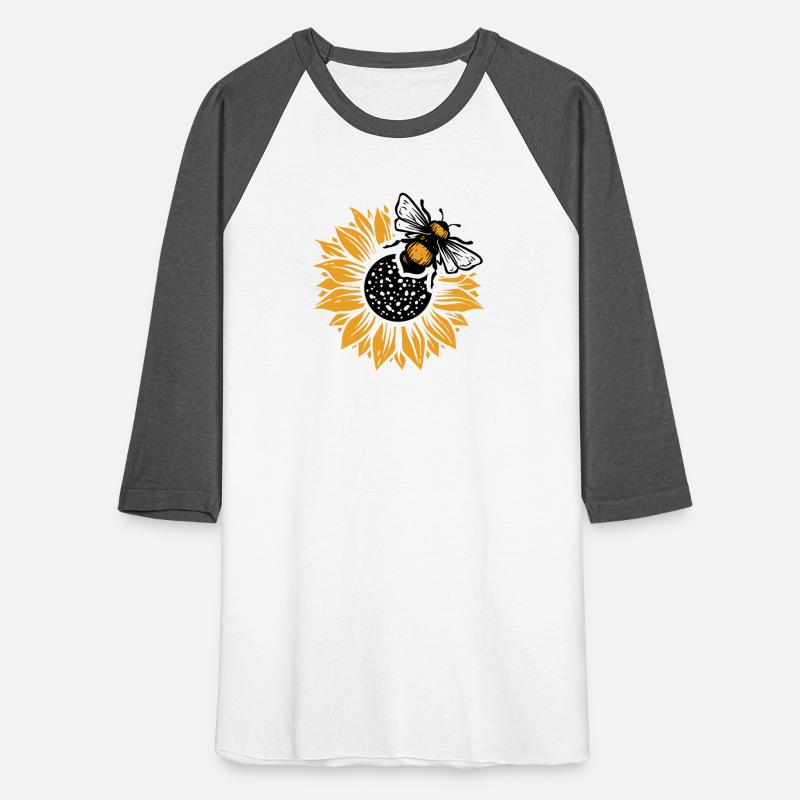 Bee and sunflower Honeybee is taking Flower Nectar