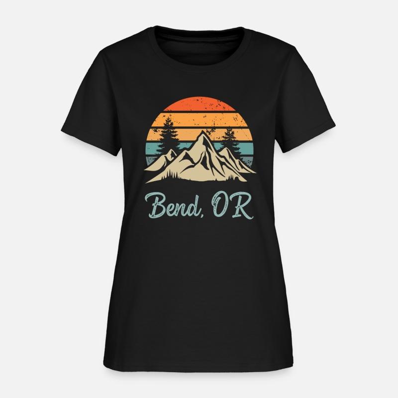 Bend Oregon Retro Vintage Mountain Sunset Outdoors